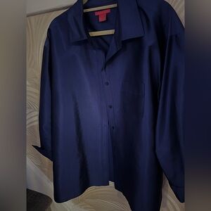 Sunny Leigh Women's 100% Silk Deep Royal Blue Blouse